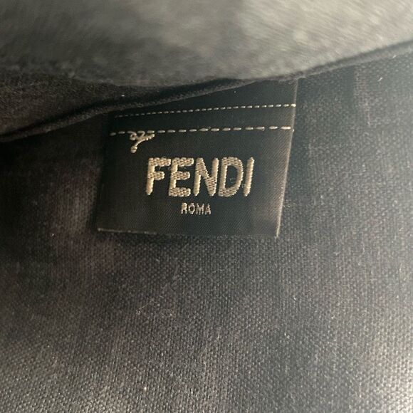 Fendi Faces Black Zip Leather Clutch Bag Mens Unisex 2016 Fall/Winter - Picture 9 of 16